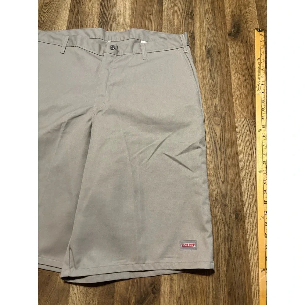 Dickies Work Shorts Mens 40 Gray Adult Loose Fit Flat Front Twill Excellent